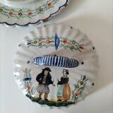 Covered cheese dish in Quimper earthenware – late 19th, early 20th century