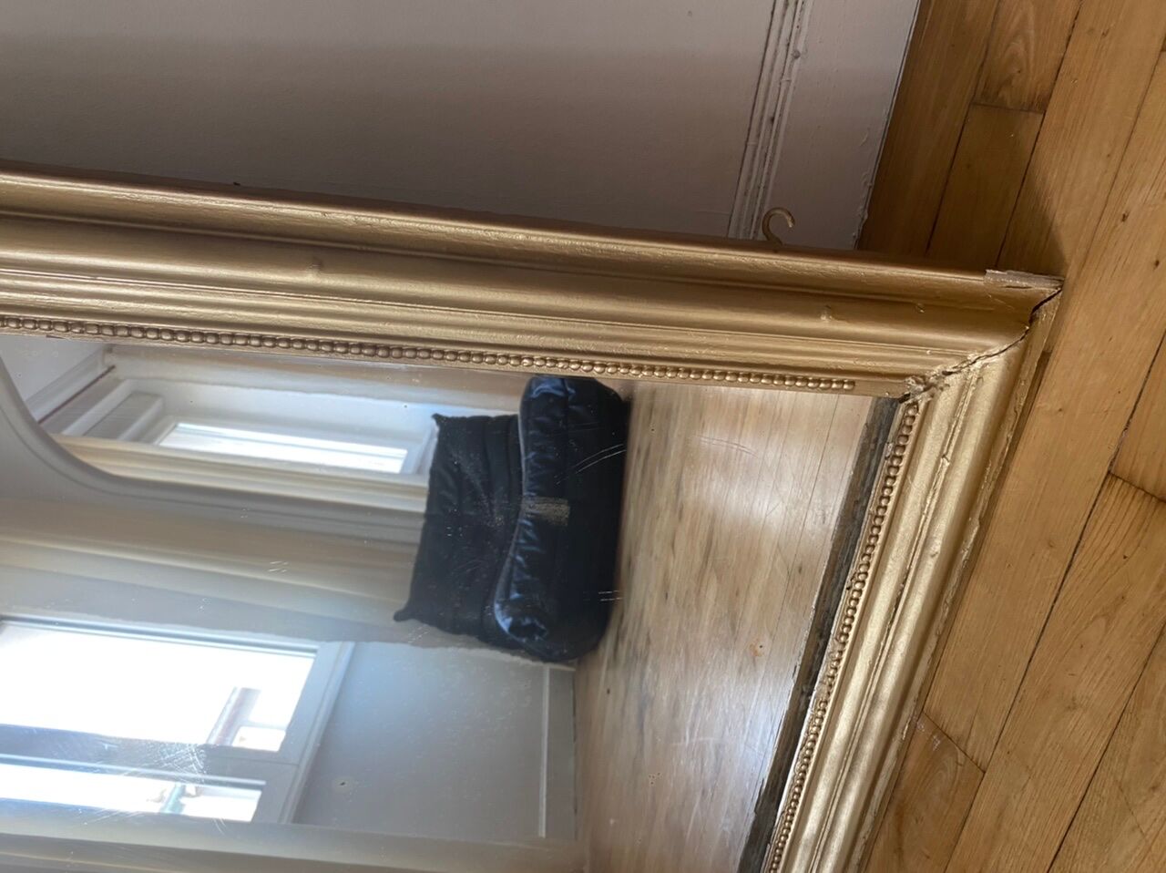 Miroir Louis Philippe doré 110x78cm