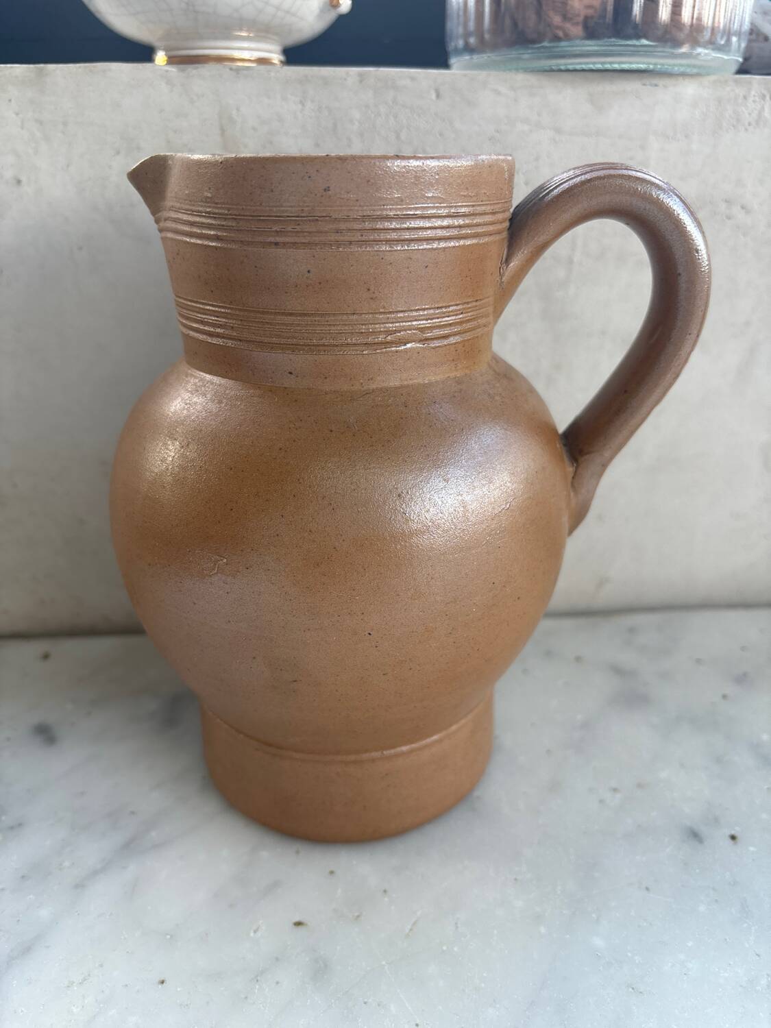 Vintage stoneware pitcher