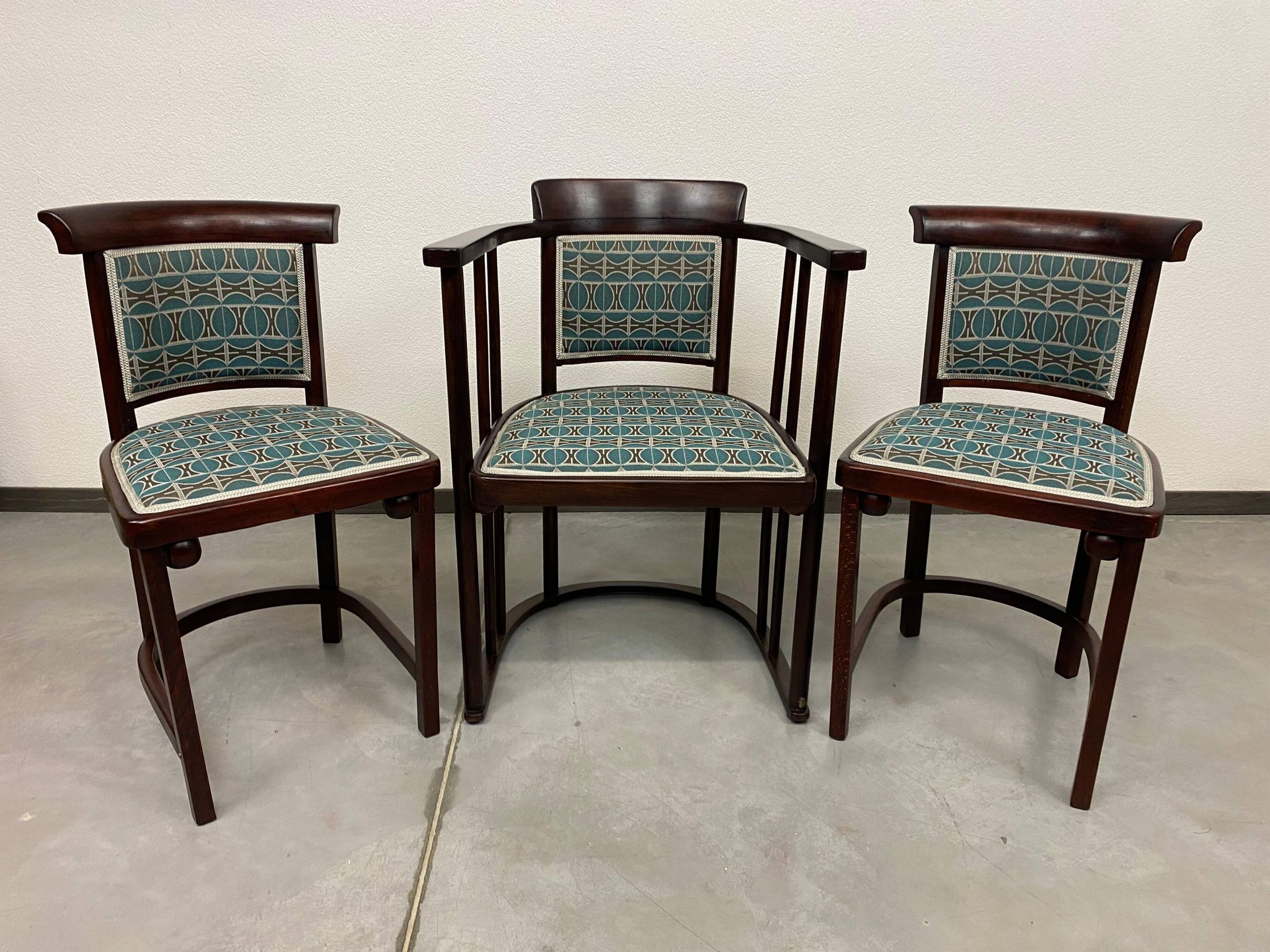 Armchair pair no. 423 by Josef Hoffmann for J&J Kohn