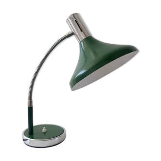 Vintage green and chrome desk lamp