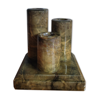 Stone candle holder