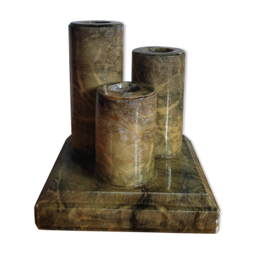 Stone candle holder