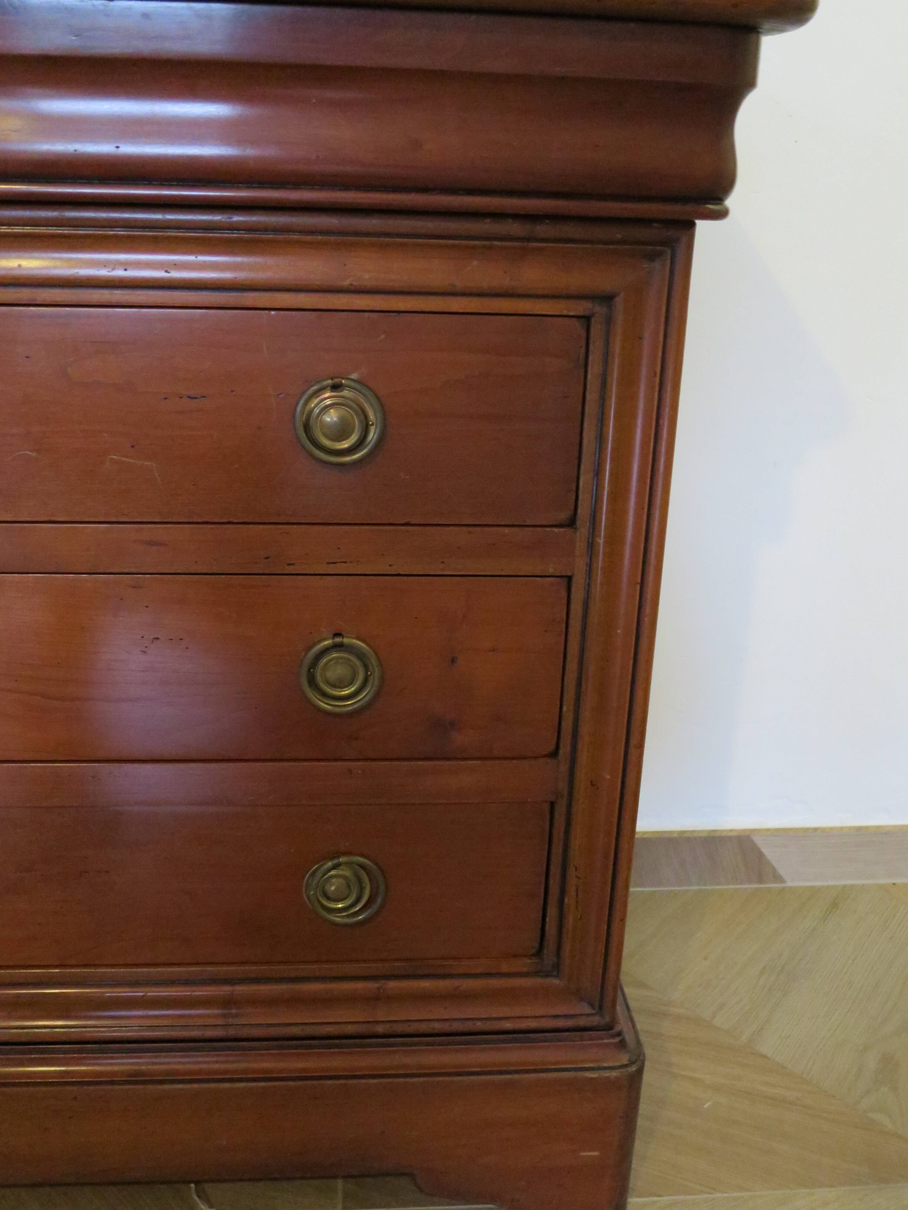 Fruit wood ogee chest of drawers - Louis Philippe style - 4 drawers - 1980s
