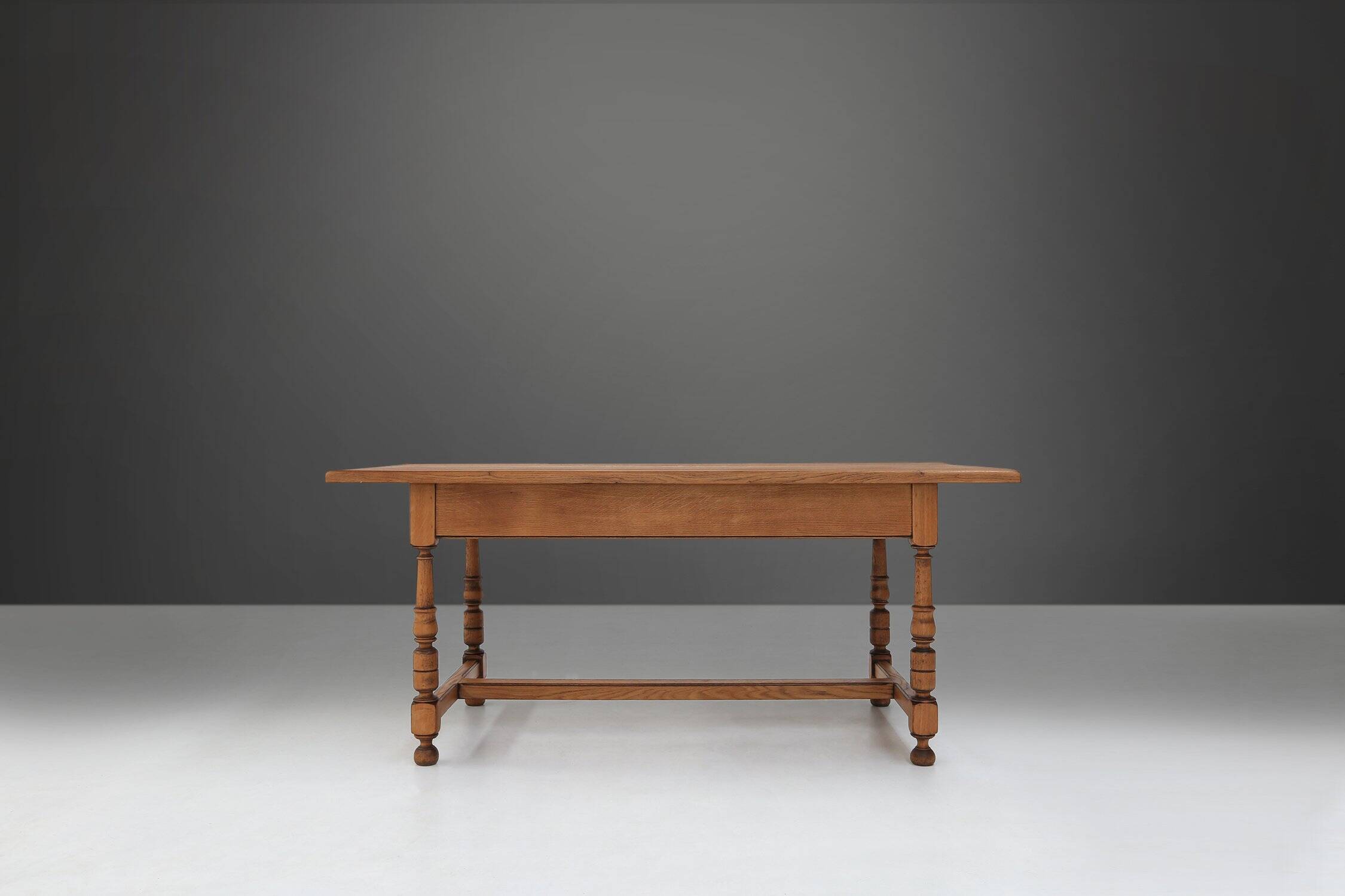 20th Century Belgian Oak Dining Table