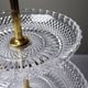 Silent servant/vintage display in moulded crystal & gilded metal from the 1970s-1980s
