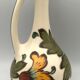 Old porcelain vase royal gouda holland decoration hand signed, 18 cm