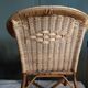 Ancien fauteuil / chaise d'enfant vintage des années 60 en osier / rotin