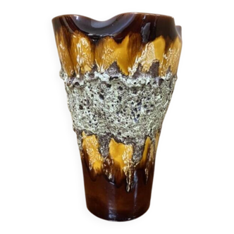 Vintage ceramic vase ROC, FAT LAVA