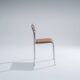 Tubular steel and cognac leatherette chair, 1980s