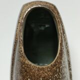Vase méplat en grès émaillé, années 80