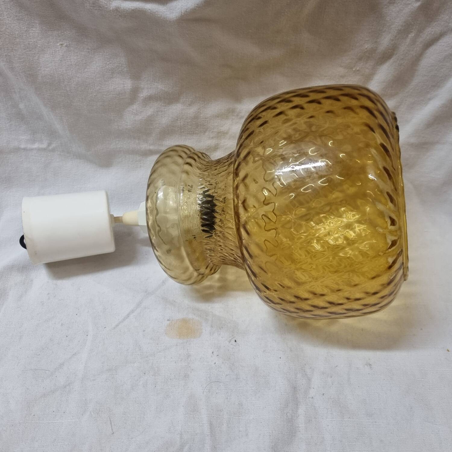 1960s orange glass pendant light