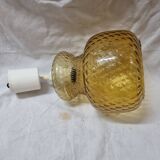 1960s orange glass pendant light