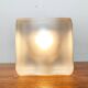 Vintage German glass cube table lamp TA 14 by Peill & Putzler, 1970s.