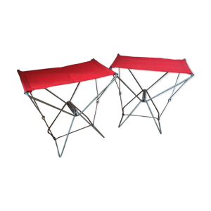 tabourets de pêche vintage