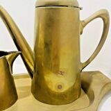 Art Nouveau brass tea set 1900