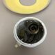 Round metal opaline glass wall light sconce, Italy, 1960s