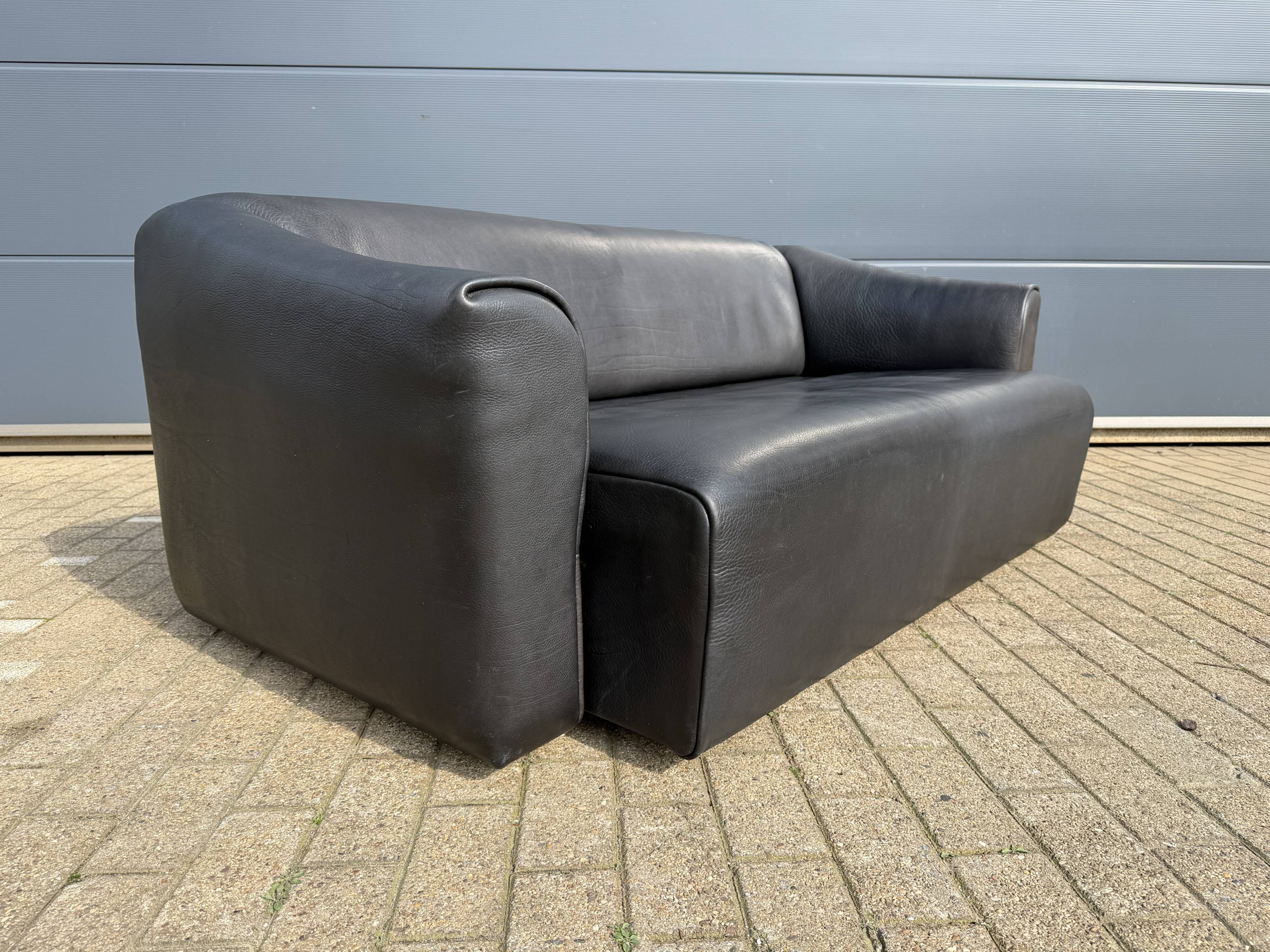 De Sede Ds47 3-seater in buffalo leather NECK 5 mm black leather