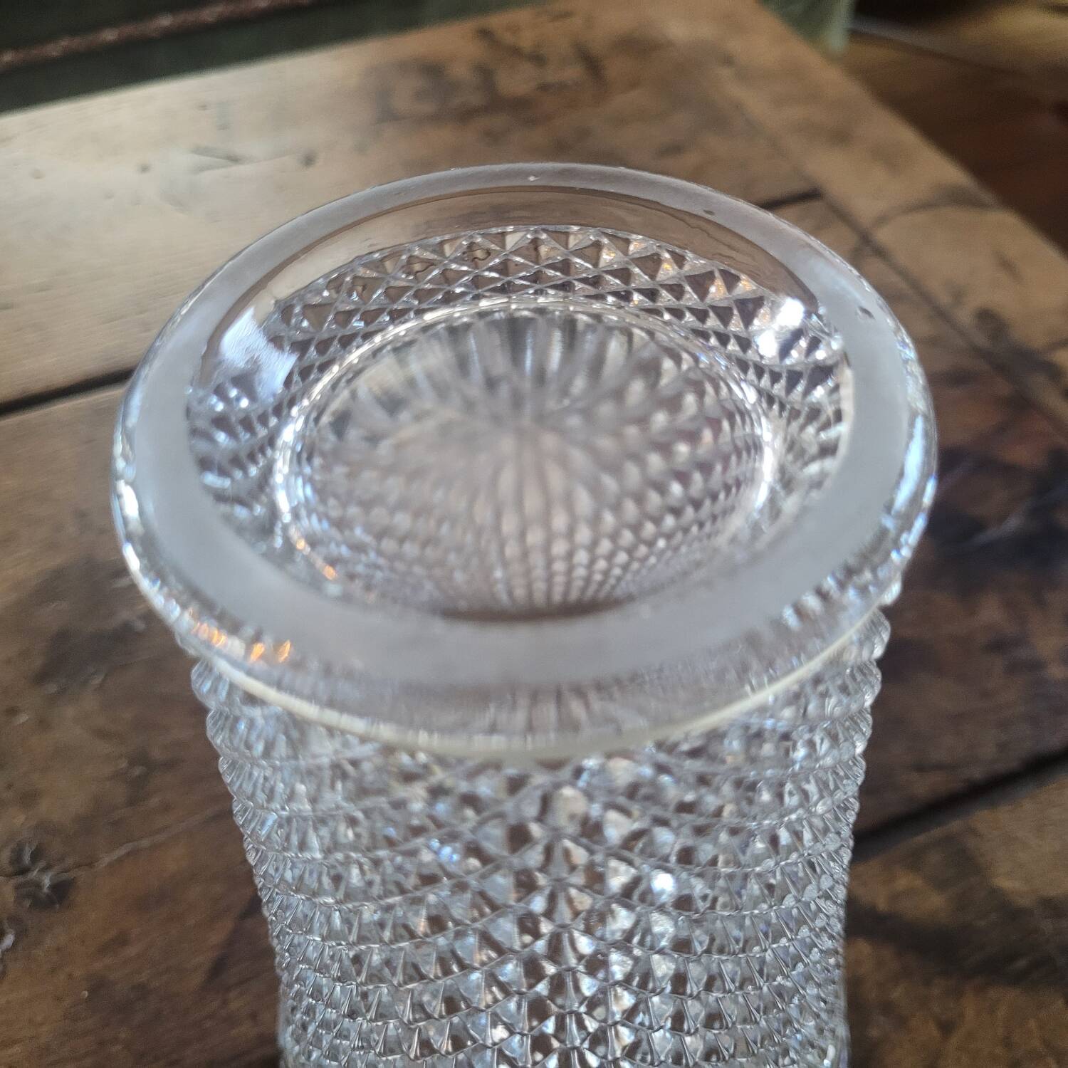 Vintage thick glass vase