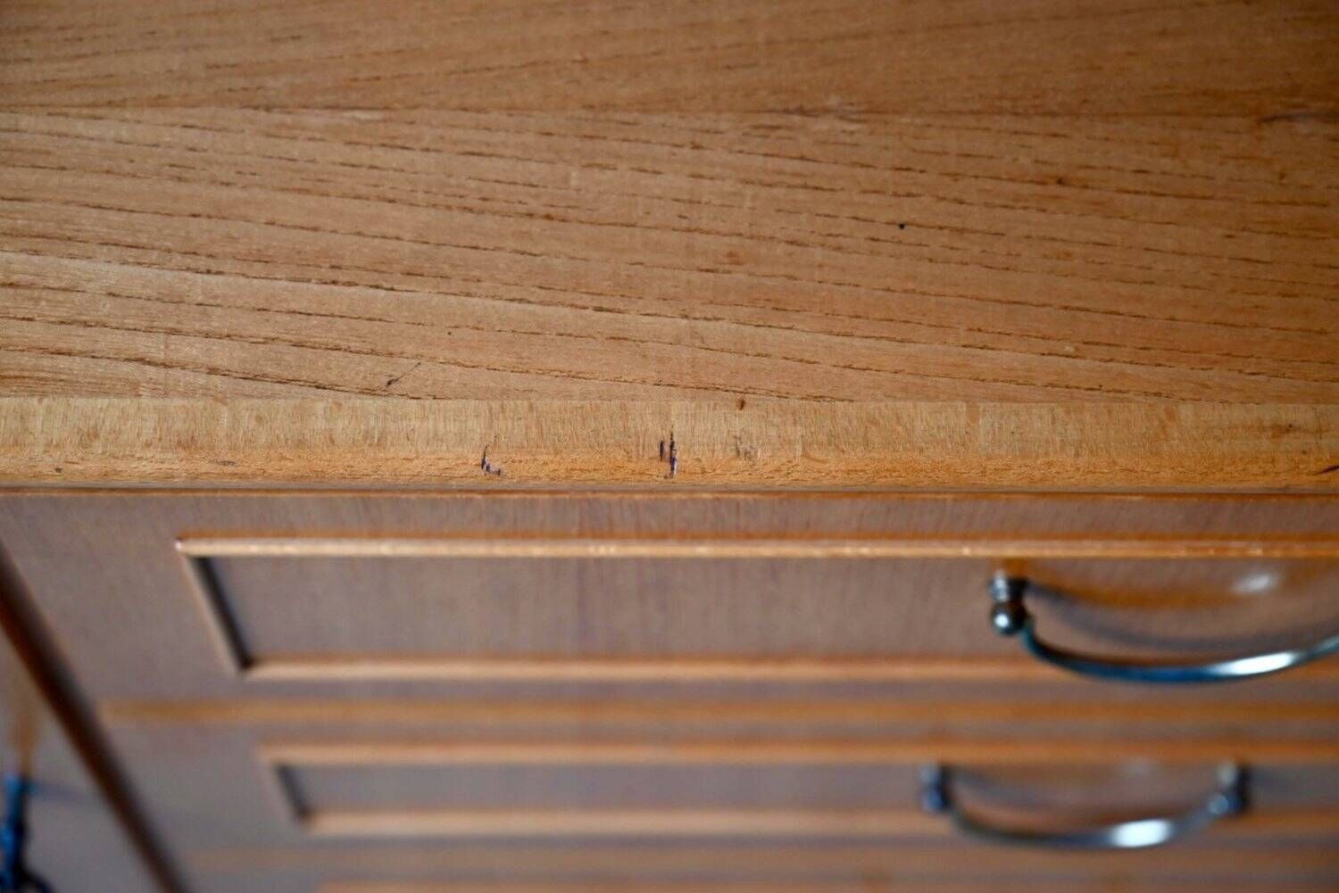 Small Scandinavian buffet from the 50s-60s in light oak.