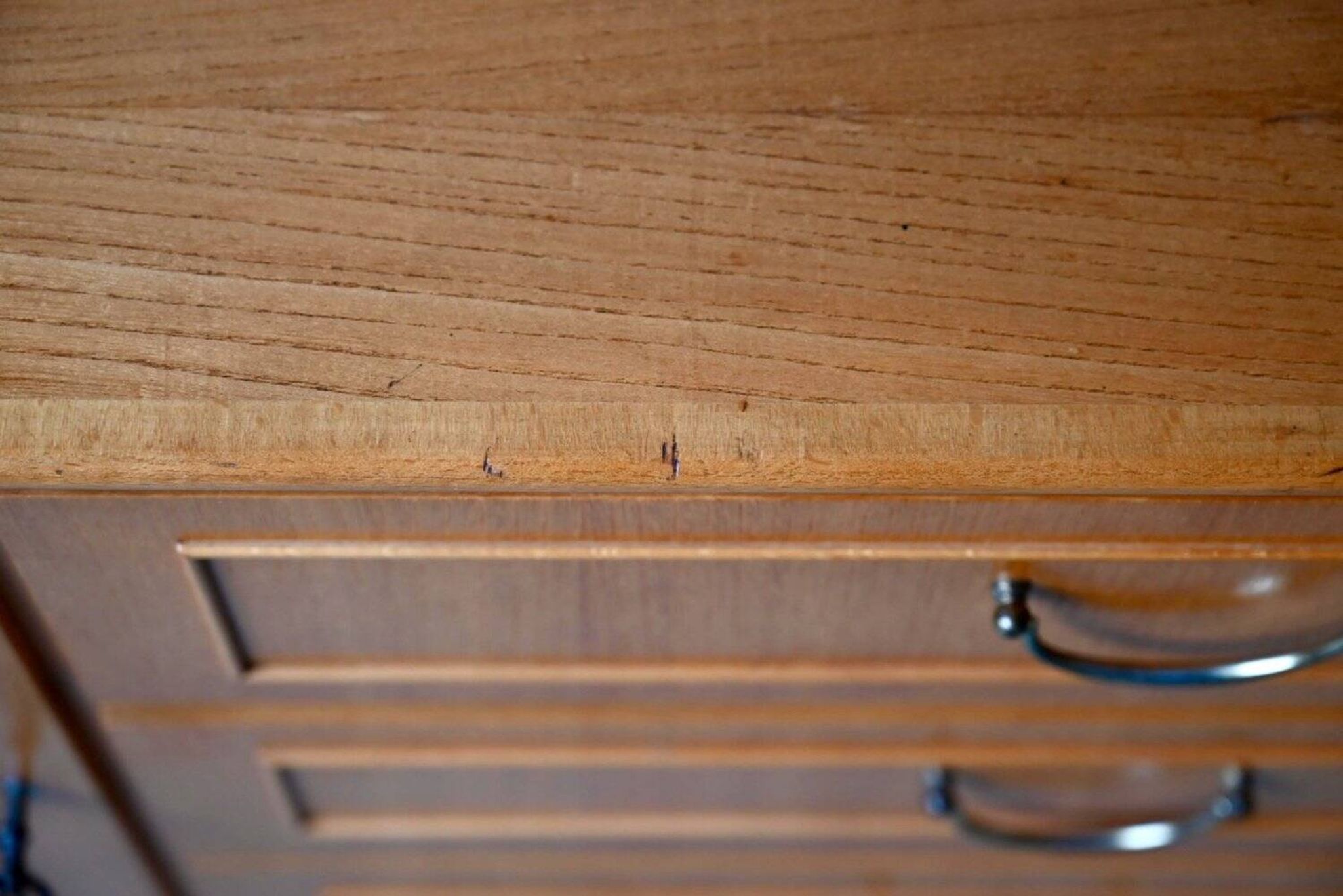 Petit buffet bahut scandinave années 50-60 chêne blond