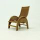 Mid Century Rattan Lounge Chair 1970s