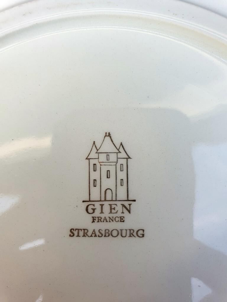 Vintage dish 1960 Gien model Strasbourg