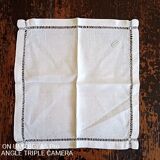 Antique table linen - monogrammed d (or a)