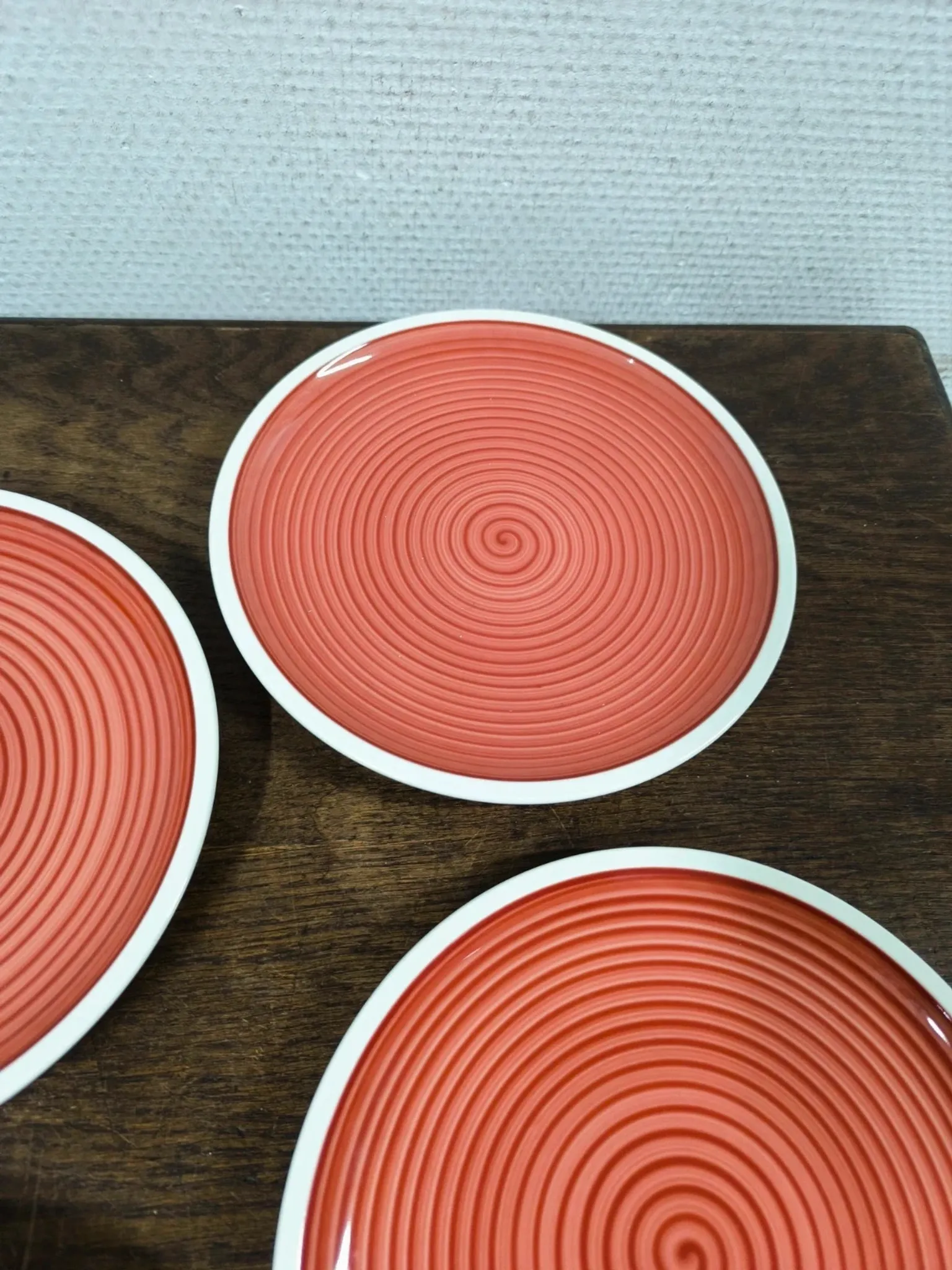Set of 4 Dessert Plates Villeroy & Boch "Manufacture Rouge" 22cm