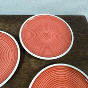 Set of 4 Dessert Plates Villeroy & Boch "Manufacture Rouge" 22cm