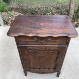 Renaissance chest of drawers in solid dark oak wood