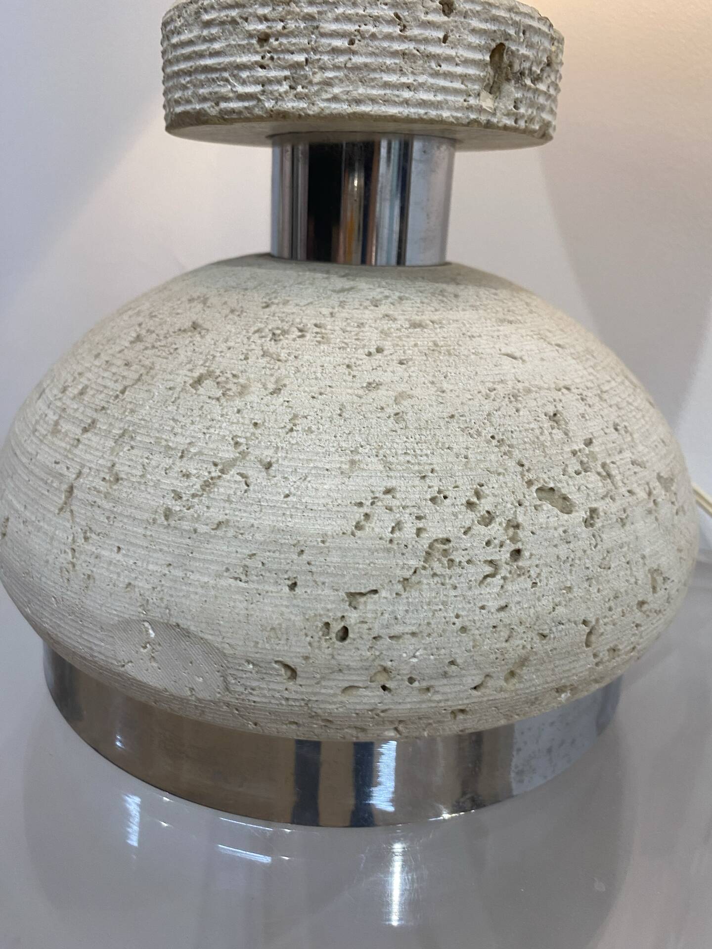 Lampe Space age travertin