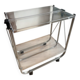 Folding dessert table in acrylic on wheels