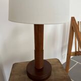 Art Deco turned wood lamp