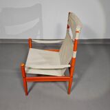 Safari lounge chair, model 30, designed by Erik Worts and manufactured by Niels Eilersen, Denmark 1960.