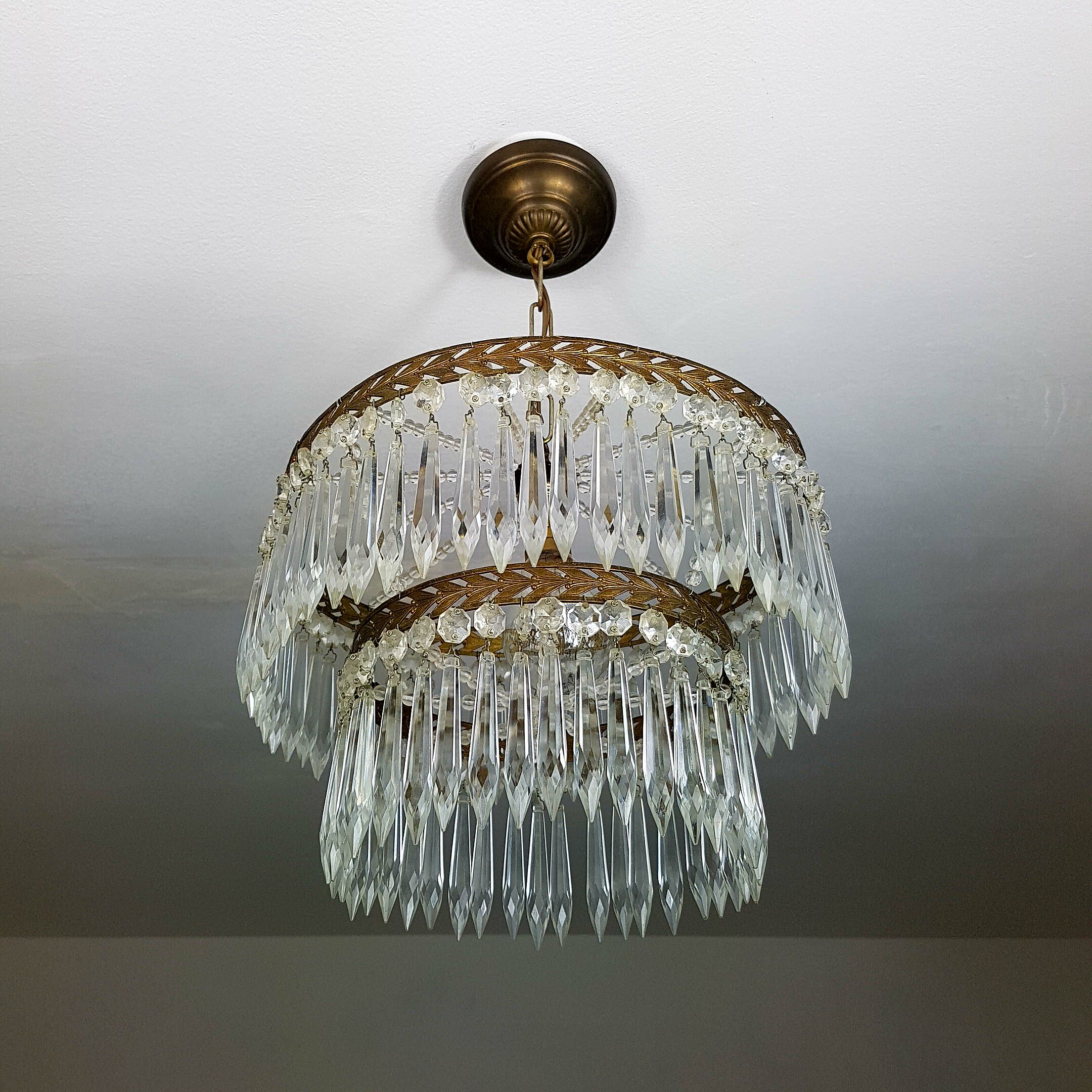 Gloss 2-row Crystal pendants