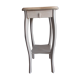 Beige and grey patina side table