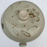 Soup or vinegar sarreguemines morzine 1970 gray floral decoration brown