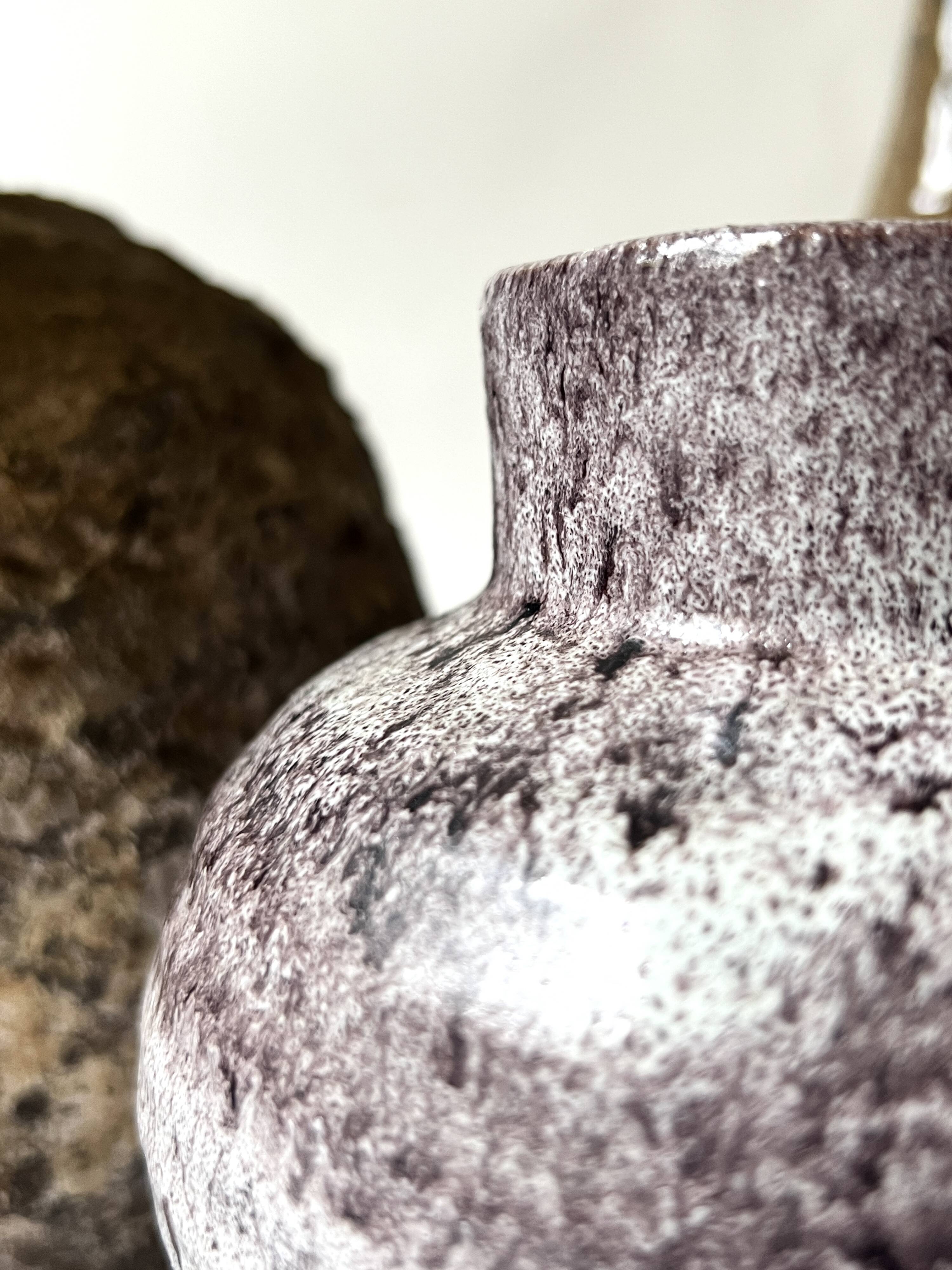 Glazed stoneware vase, Accolay FRANCE 1950