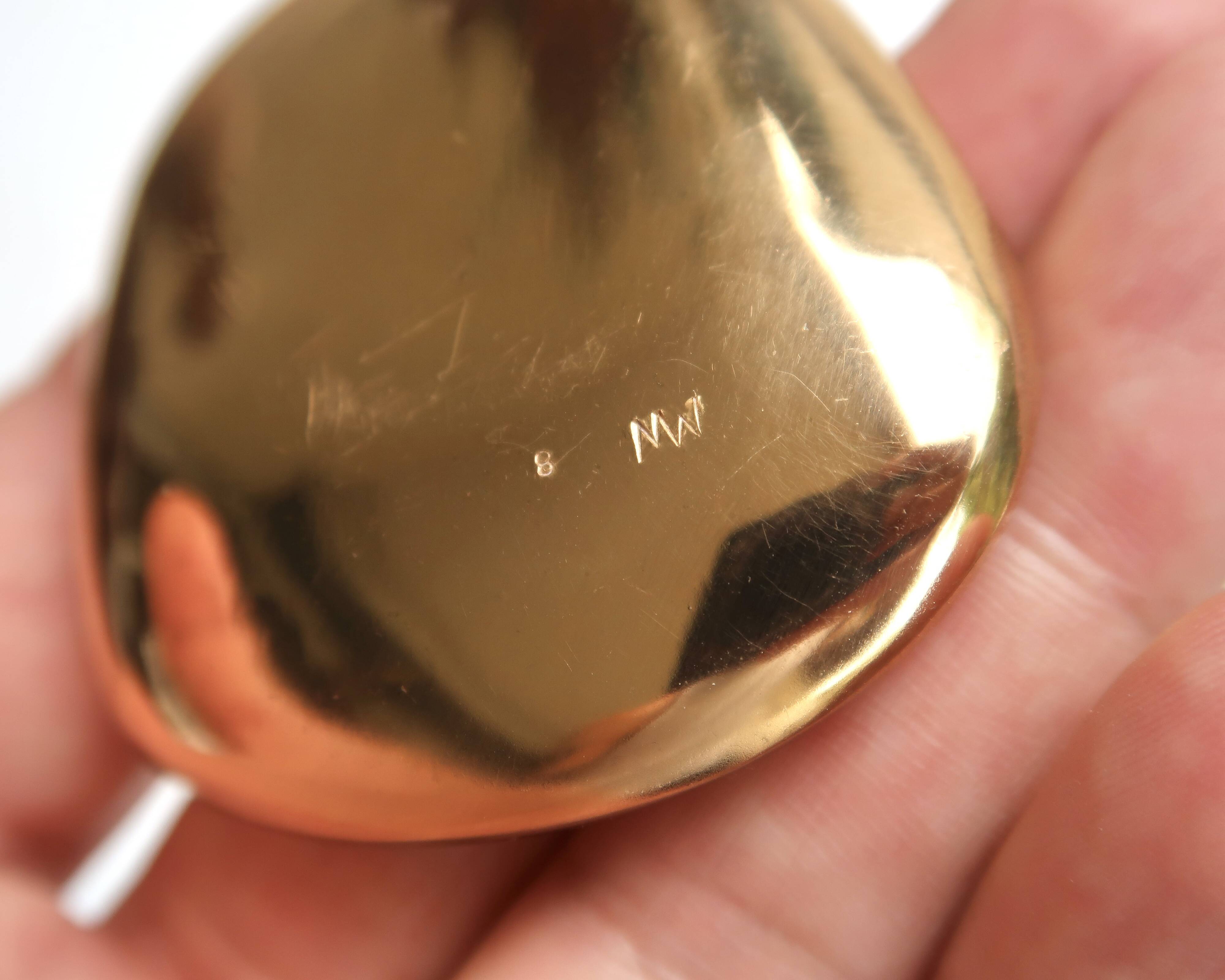 Bronze pebble sculpture signed Marjatta Weckström, 1980s.