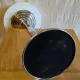 Table lamp in Bauhaus style with chrome metal and opaline globe - mid 20th century.