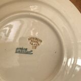 Series of 2 old flat plates "Longchamp"