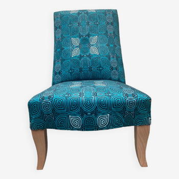 Blue fireside chair