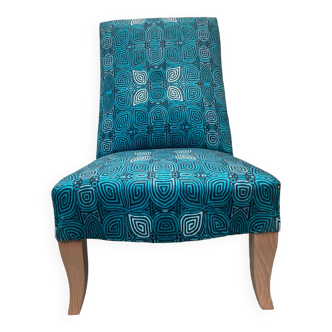 Blue fireside chair