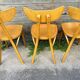 Suite de 6 chaises luterma modèle "Banane"