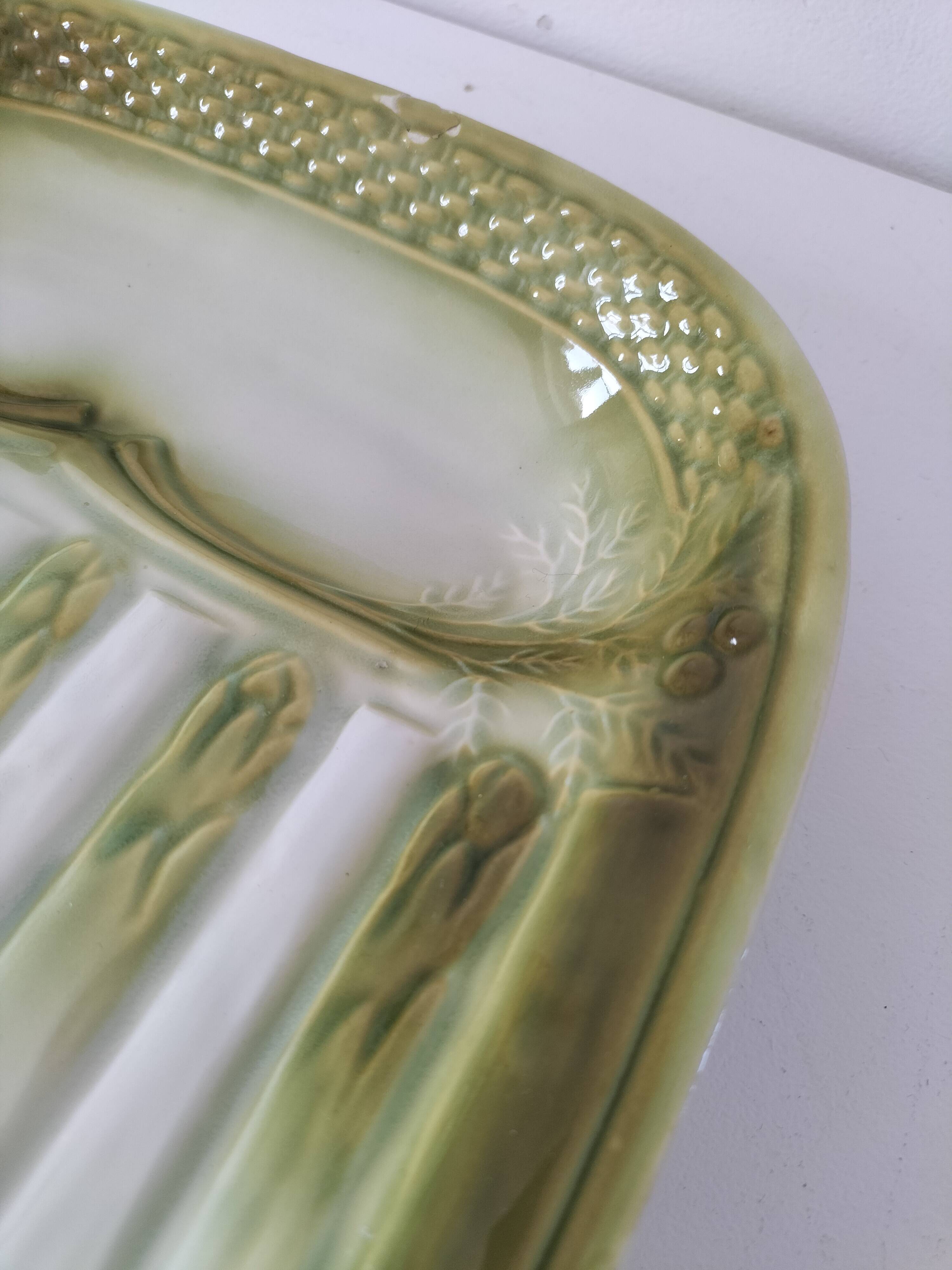 Large asparagus dish – Moulin des Loups Orchies 1950s