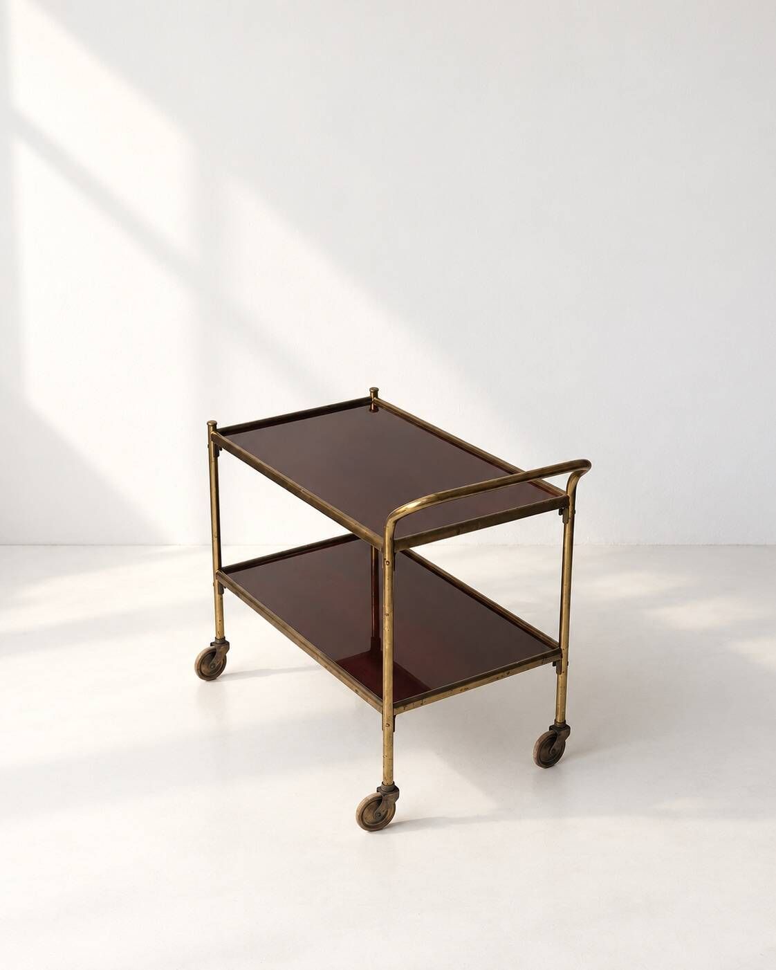 Vintage Brass Serving Trolley