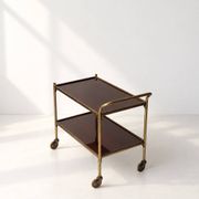 Chariot de service en laiton vintage