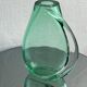 Huge green vase in Murano glass from artisan masters, Flavio Poli 1970's