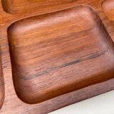 Plateau de service en teck de style scandinave, circa 1960